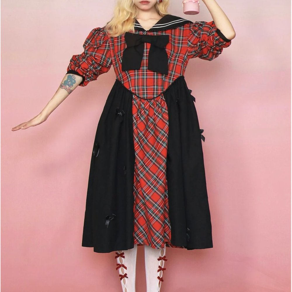 Punk Tartan Harajuku 失常 Dress